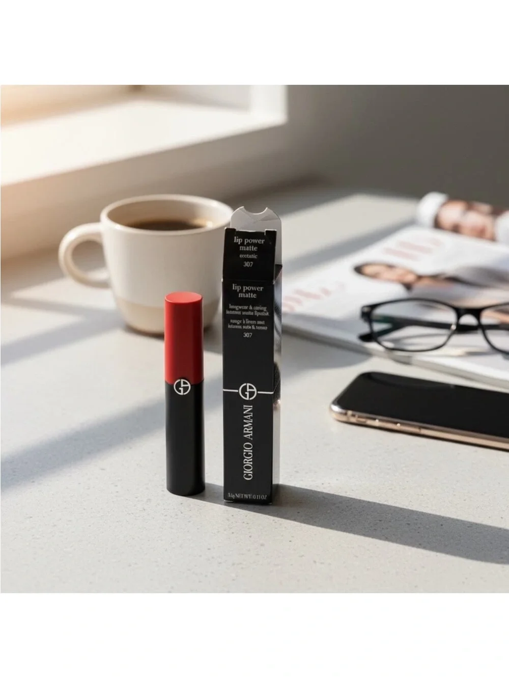 Brand new Giorgio Armani Lip Power Matte lipstick in shade 307